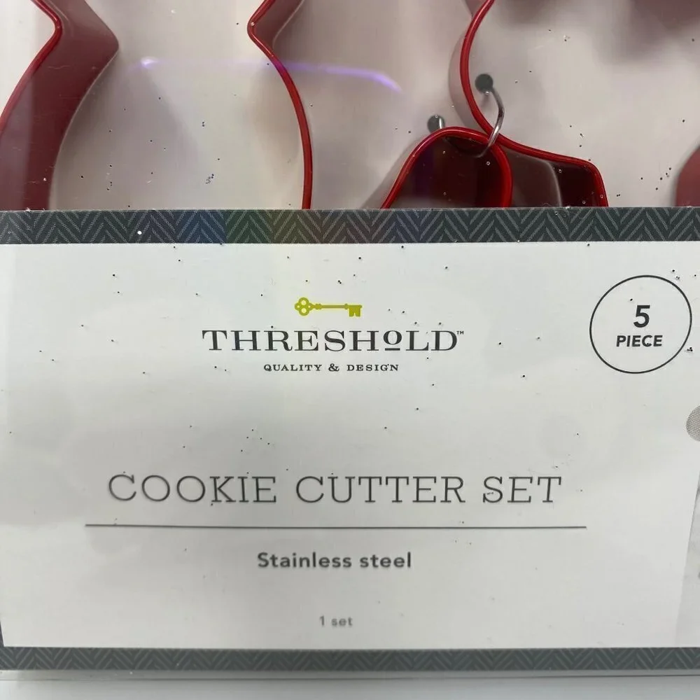 Threshold Cookie Cutter 5 Piece Stainless Steel Cat Theme Holiday Party